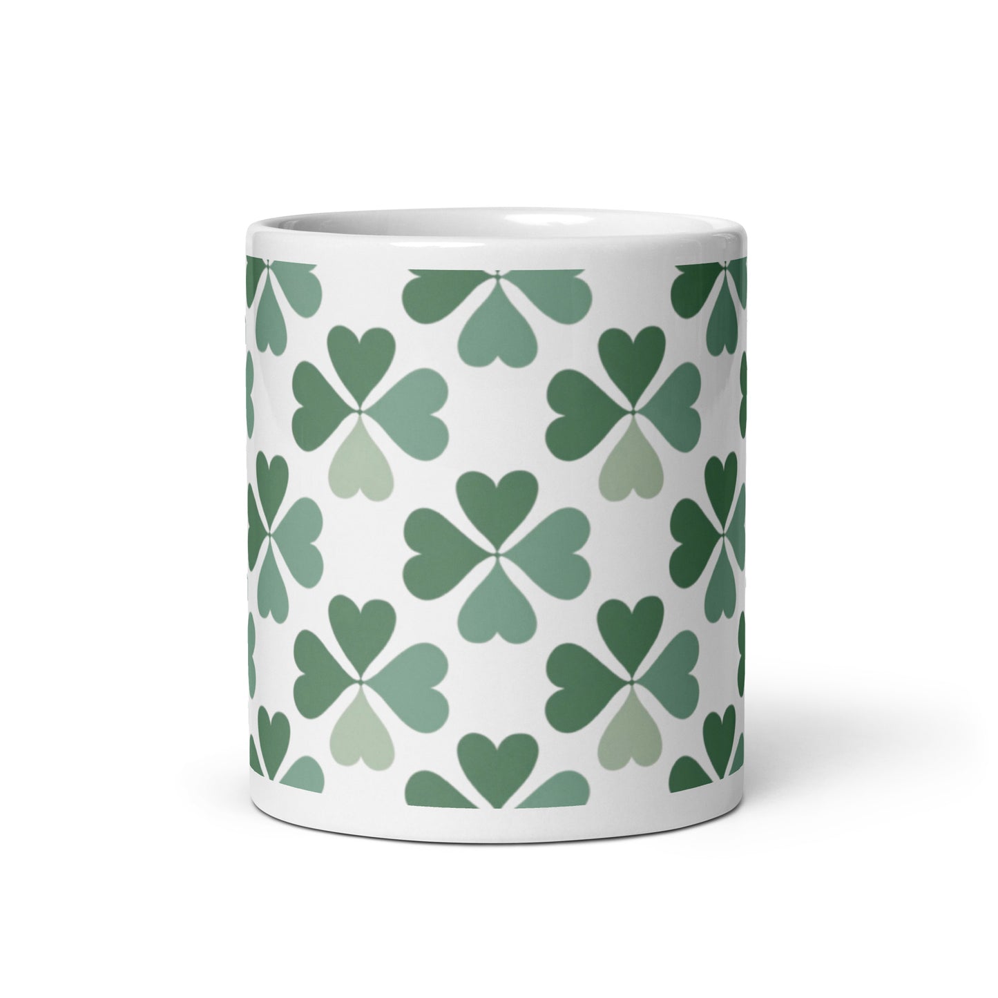 Shamrock — Sage ceramic coffee mug - 11oz - front view