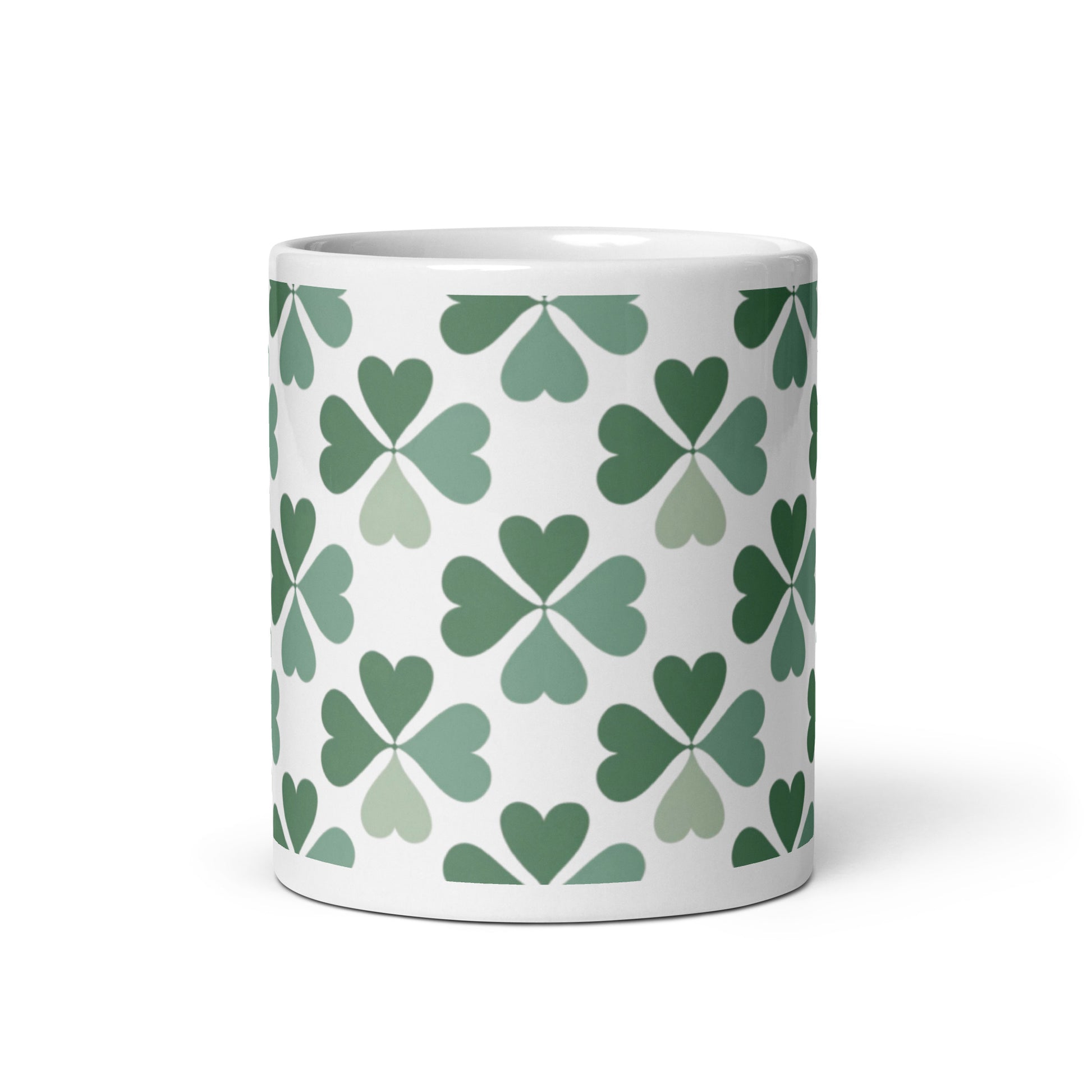 Shamrock — Sage ceramic coffee mug - 11oz - front view