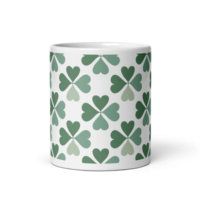 Shamrock — Sage ceramic coffee mug - 11oz - front view