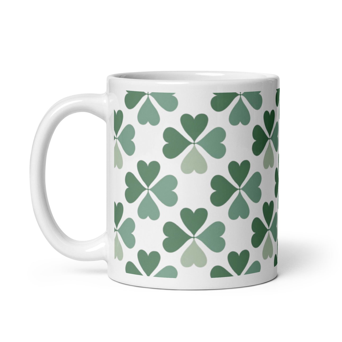 Shamrock — Sage ceramic coffee mug - 11oz - handle on left