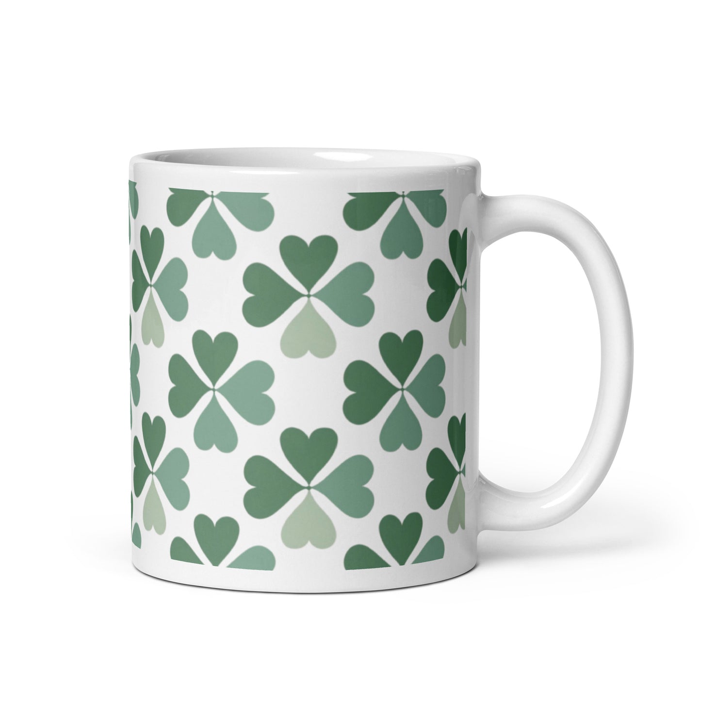 Shamrock — Sage ceramic coffee mug - 11oz - handle on right
