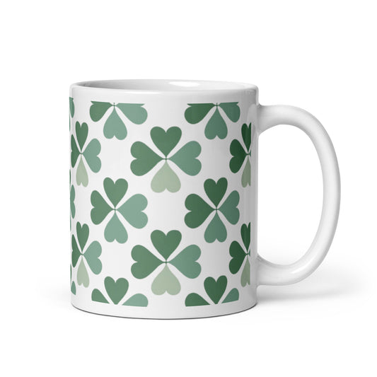 Shamrock — Sage ceramic coffee mug - 11oz - handle on right