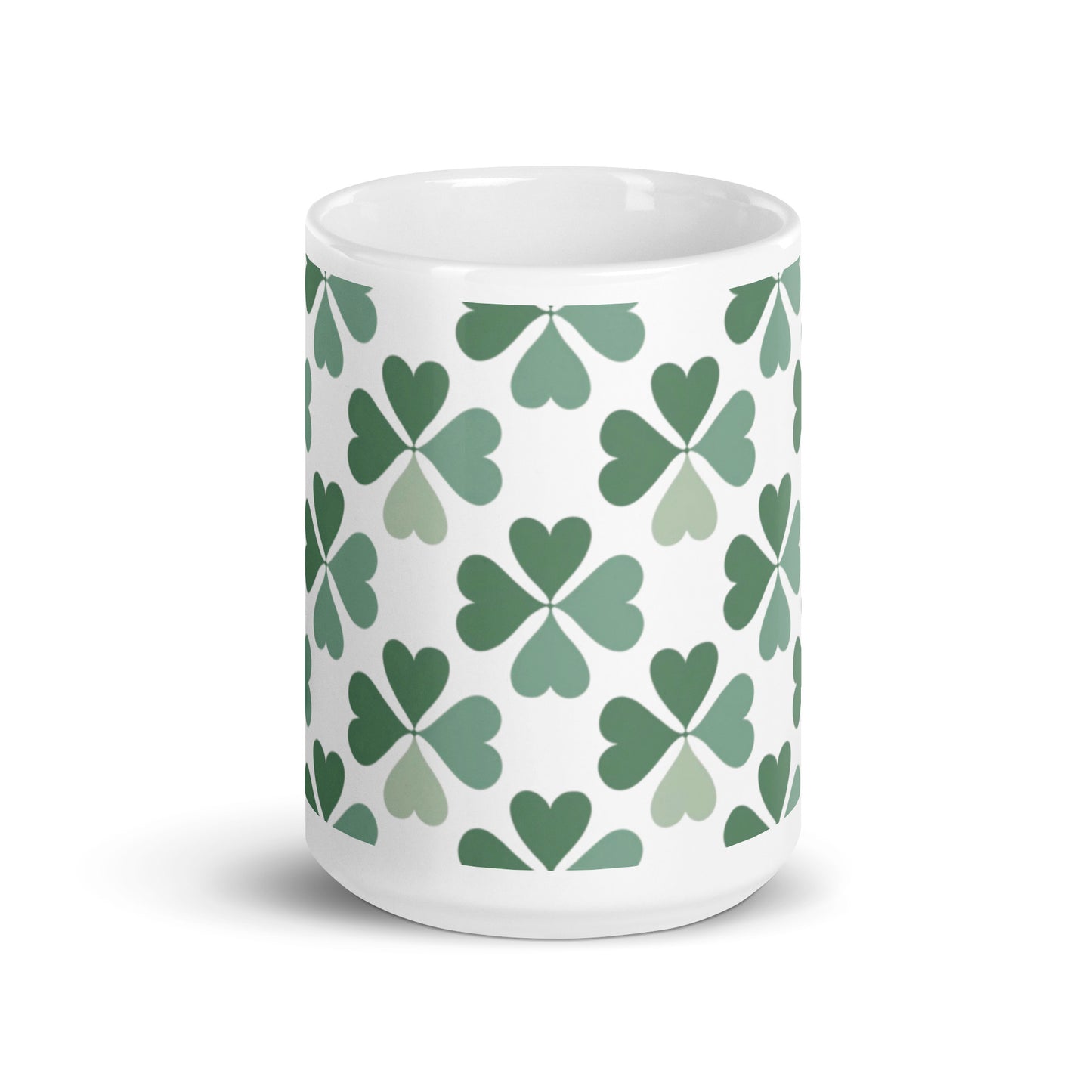Shamrock — Sage ceramic coffee mug - 15oz - front view