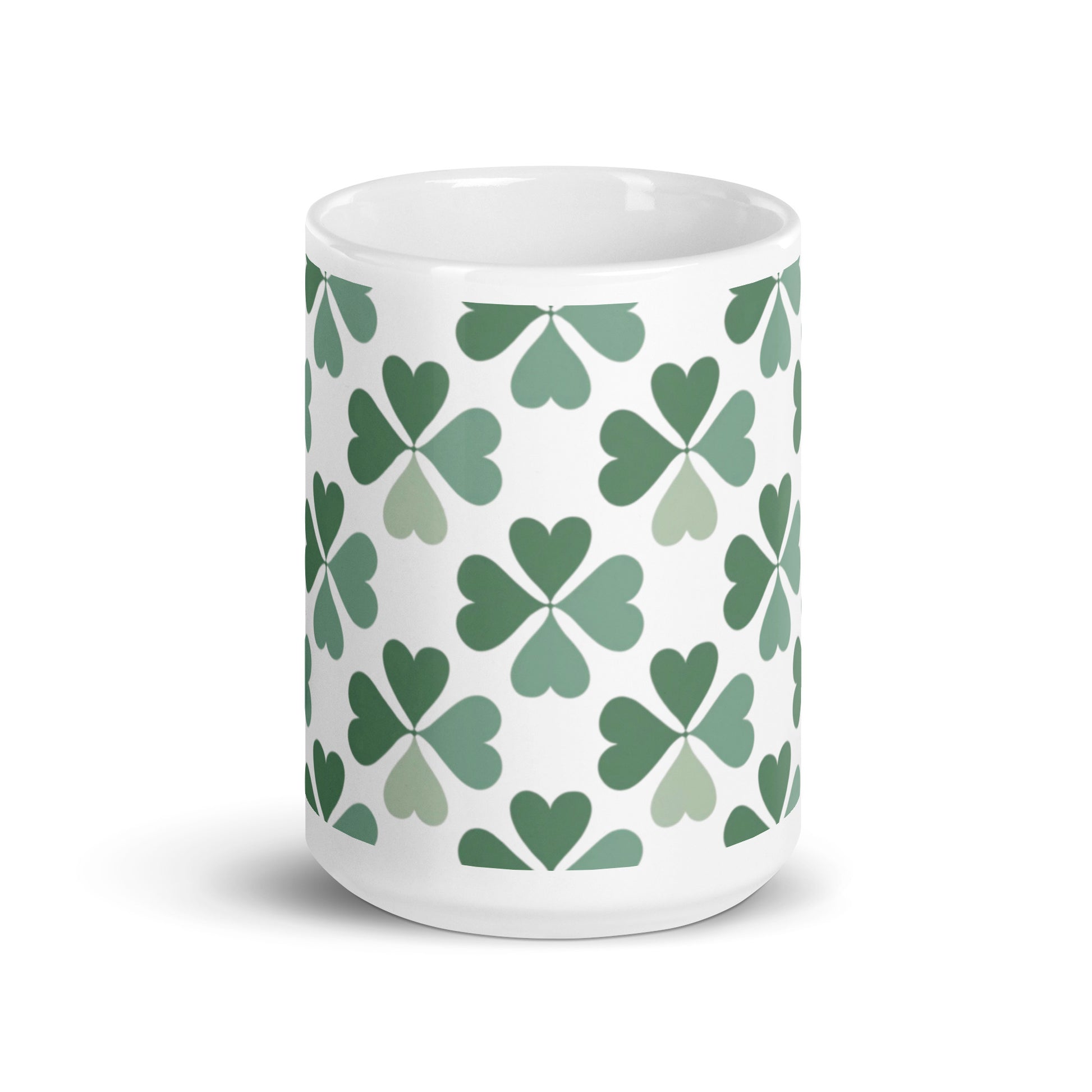 Shamrock — Sage ceramic coffee mug - 15oz - front view