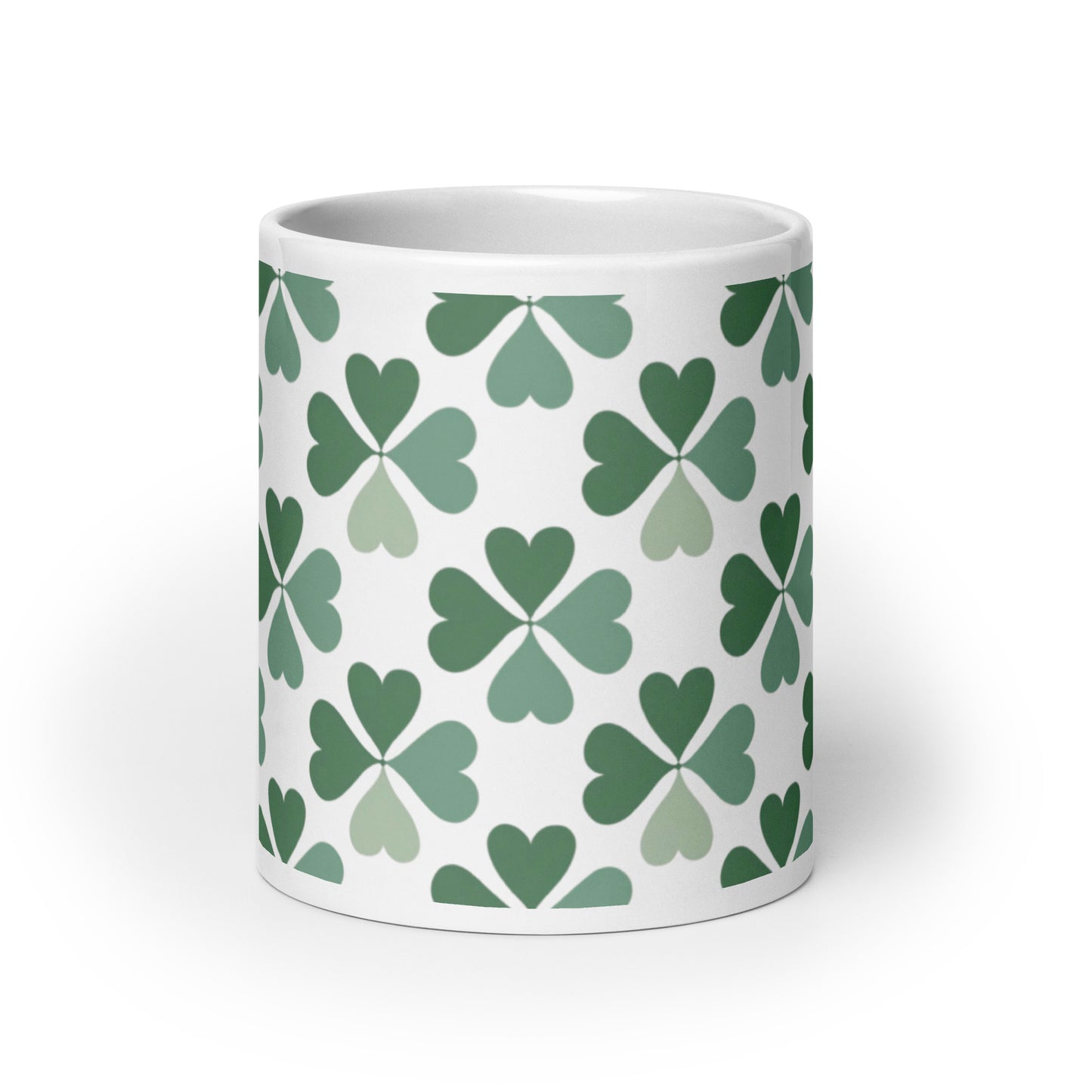 Shamrock — Sage ceramic coffee mug - 20oz - front view