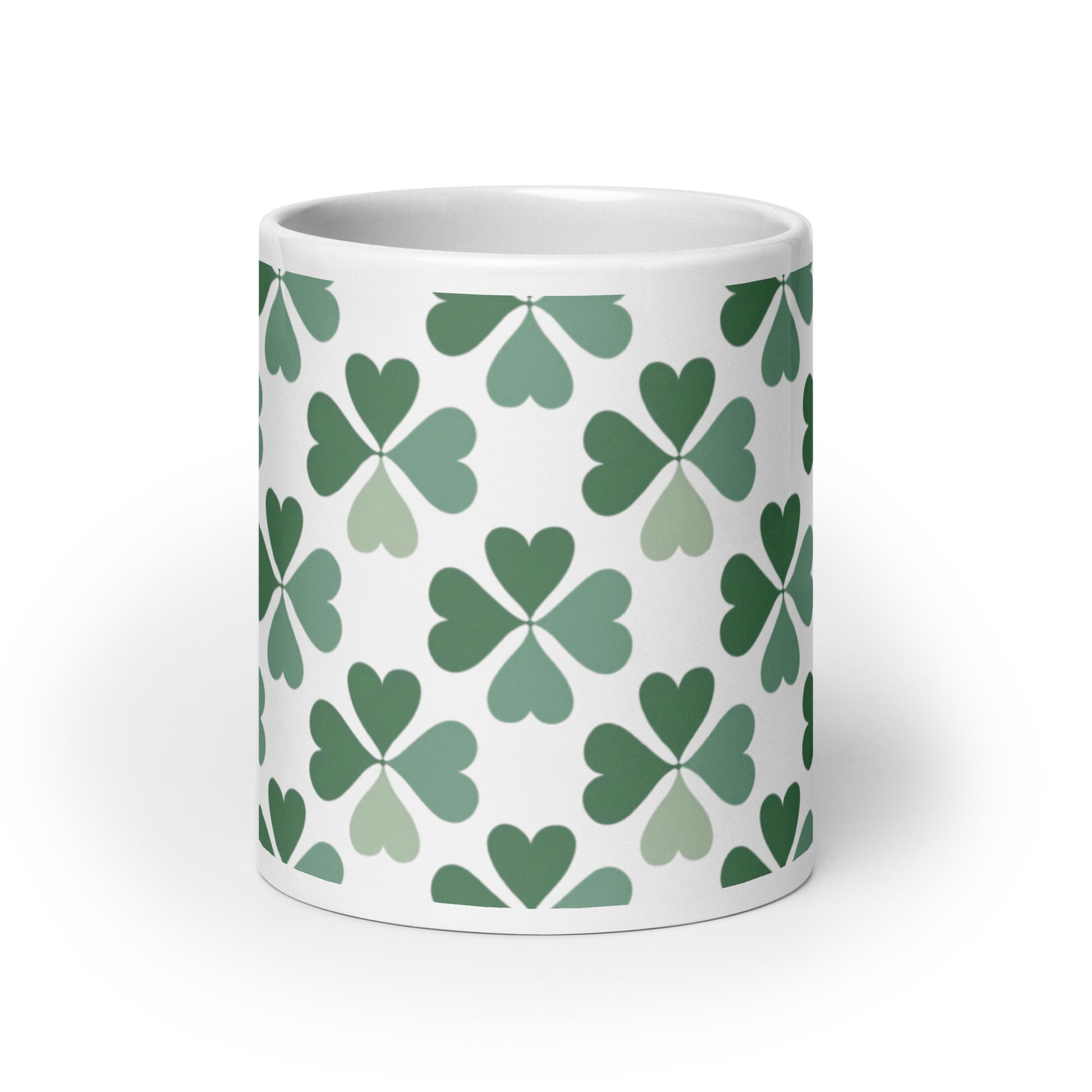 Shamrock — Sage ceramic coffee mug - 20oz - front view