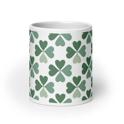 Shamrock — Sage ceramic coffee mug - 20oz - front view