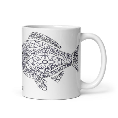 Shoal — Bloom ceramic coffee mug - 11oz - handle on right