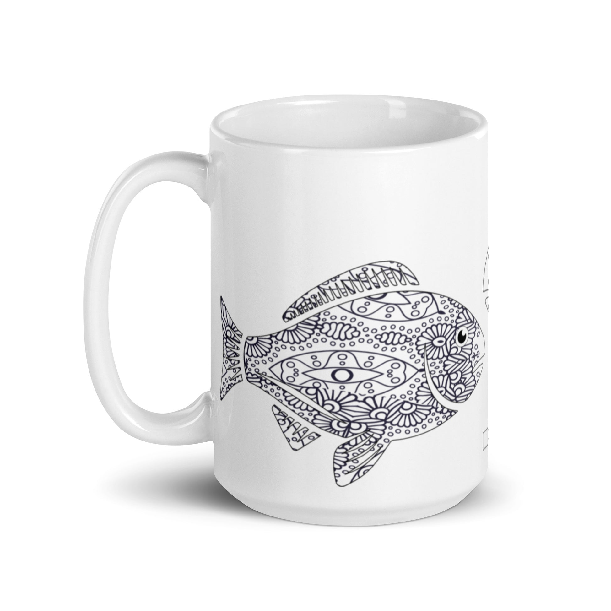 Shoal — Bloom ceramic coffee mug - 15oz - handle on left