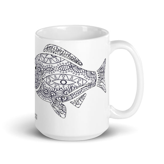 Shoal — Bloom ceramic coffee mug - 15oz - handle on right