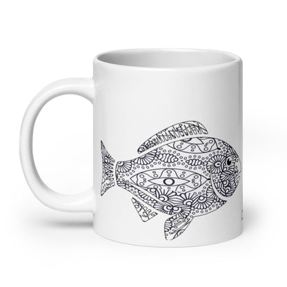 Shoal — Bloom ceramic coffee mug - 20oz - handle on left