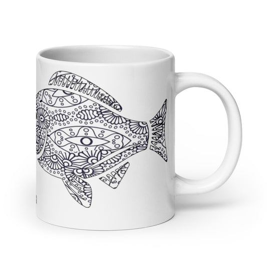 Shoal — Bloom ceramic coffee mug - 20oz - handle on right