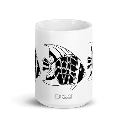 Shoal — Facet ceramic coffee mug - 15oz - front view