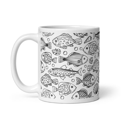 Shoal — Reef ceramic coffee mug - 11oz - handle on left