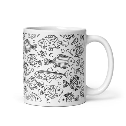 Shoal — Reef ceramic coffee mug - 11oz - handle on right