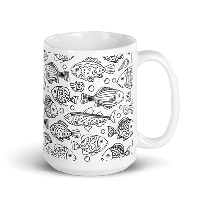 Shoal — Reef ceramic coffee mug - 15oz - handle on right