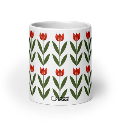 Tulipa — Garden ceramic coffee mug - 20oz - front view