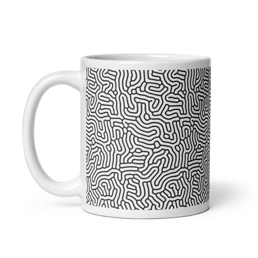 Turing Current ceramic coffee mug - 11 oz - handle on left