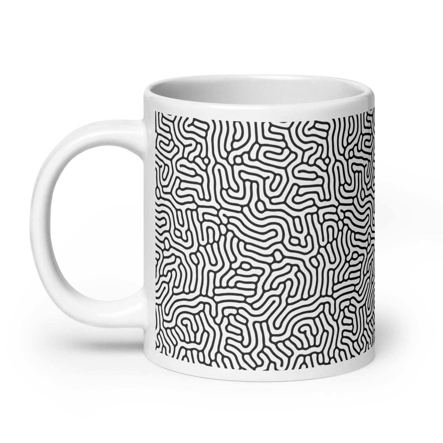 Turing Current ceramic coffee mug - 20 oz - handle on left