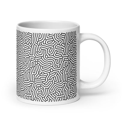 Turing Current ceramic coffee mug - 20 oz - handle on right