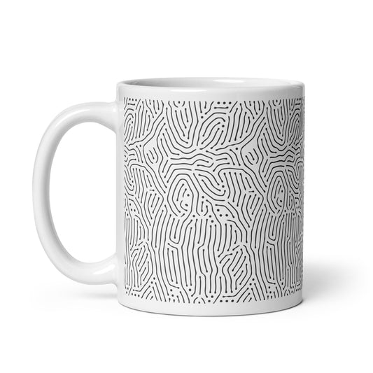 Turing Drift ceramic coffee mug - 11 oz - handle on left