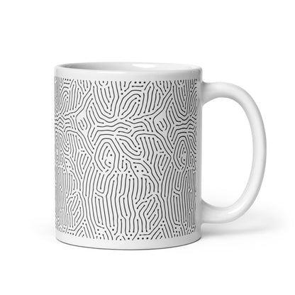 Turing Drift ceramic coffee mug - 11 oz - handle on right