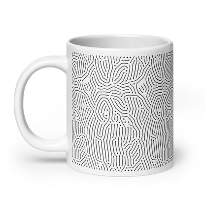 Turing Drift ceramic coffee mug - 20 oz - handle on left