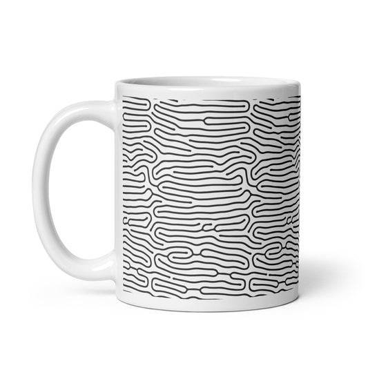 Turing Run ceramic coffee mug - 11 oz - handle on left