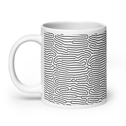 Turing Run ceramic coffee mug - 20 oz - handle on left