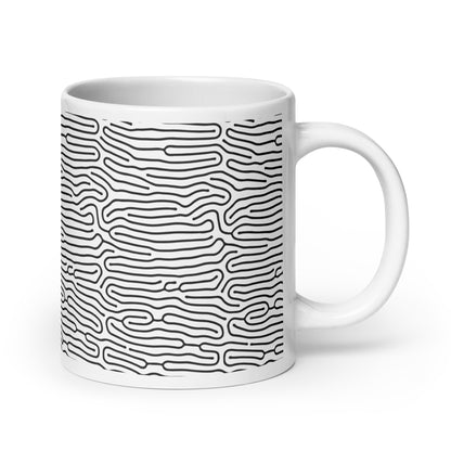 Turing Run ceramic coffee mug - 20 oz - handle on right