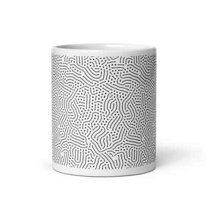 Turing Trace ceramic coffee mug - 11 oz - front view