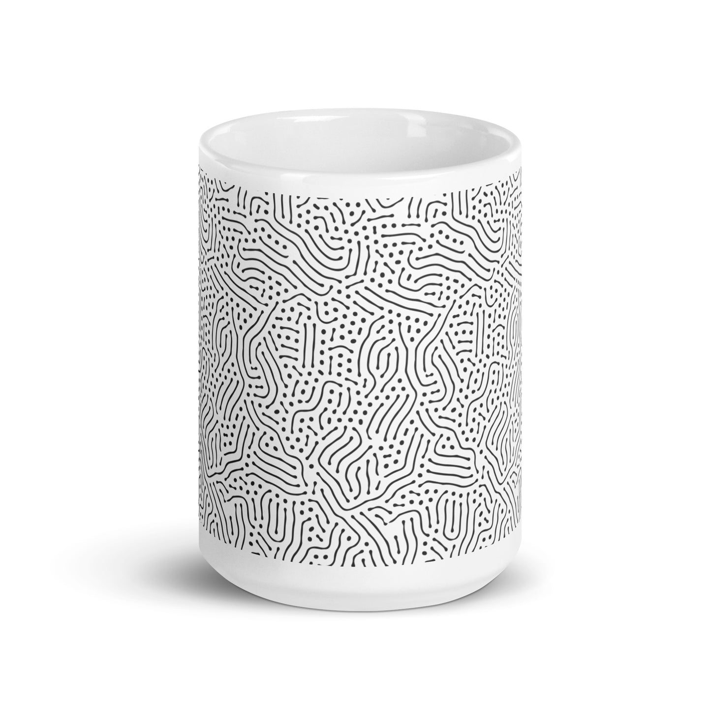 Turing Trace ceramic coffee mug - 15 oz - front view
