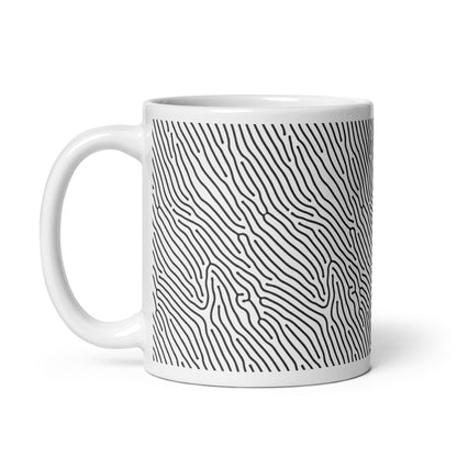 Turing Wave ceramic coffee mug - 11 oz - handle on left