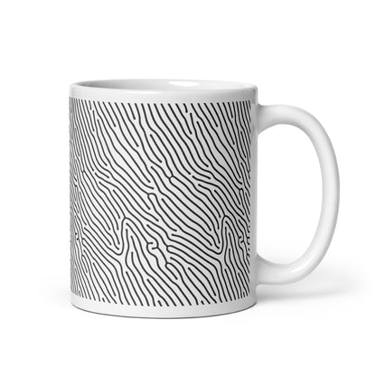 Turing Wave ceramic coffee mug - 11 oz - handle on right