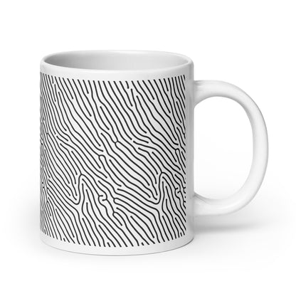 Turing Wave ceramic coffee mug - 20 oz - handle on right