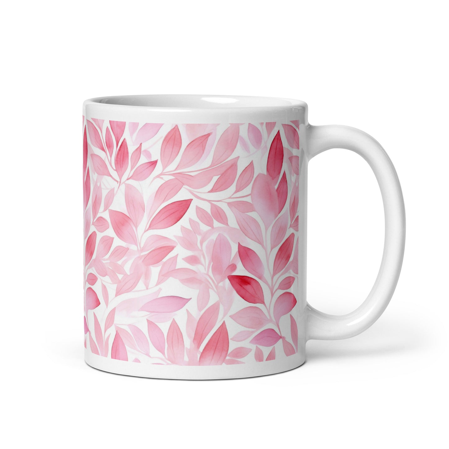 Understory — Blush ceramic coffee mug - 11oz - handle on right