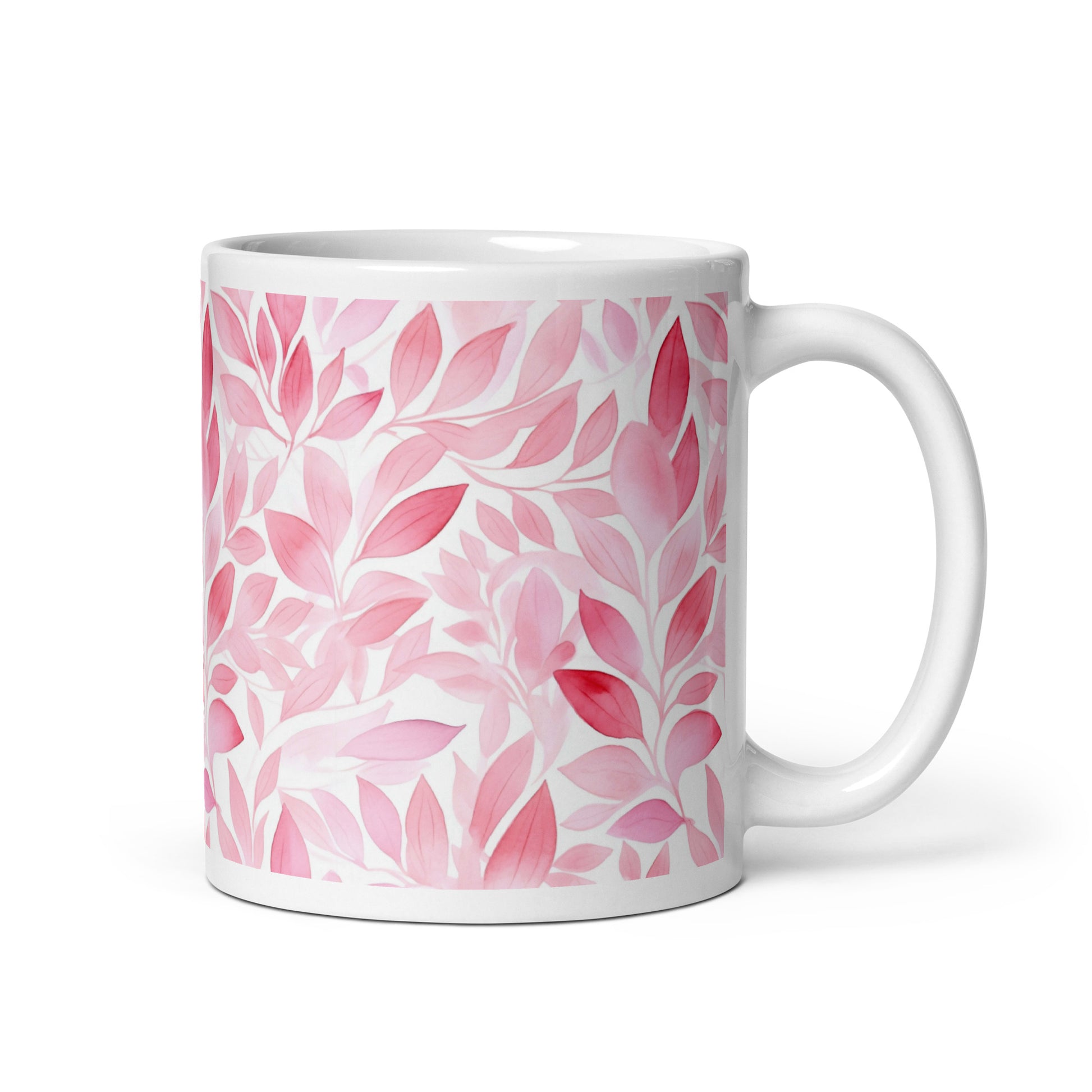 Understory — Blush ceramic coffee mug - 11oz - handle on right