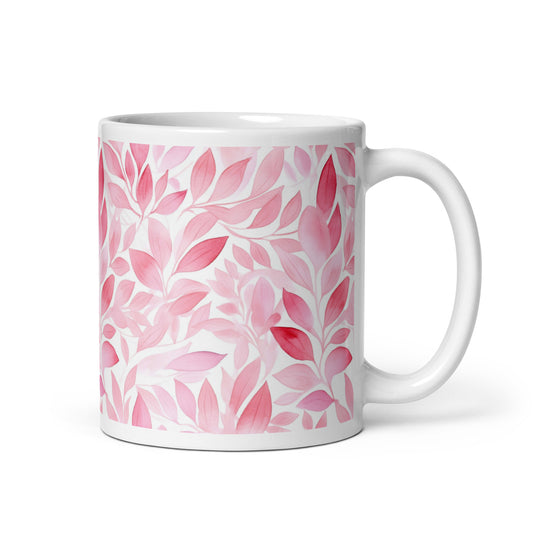 Understory — Blush ceramic coffee mug - 11oz - handle on right