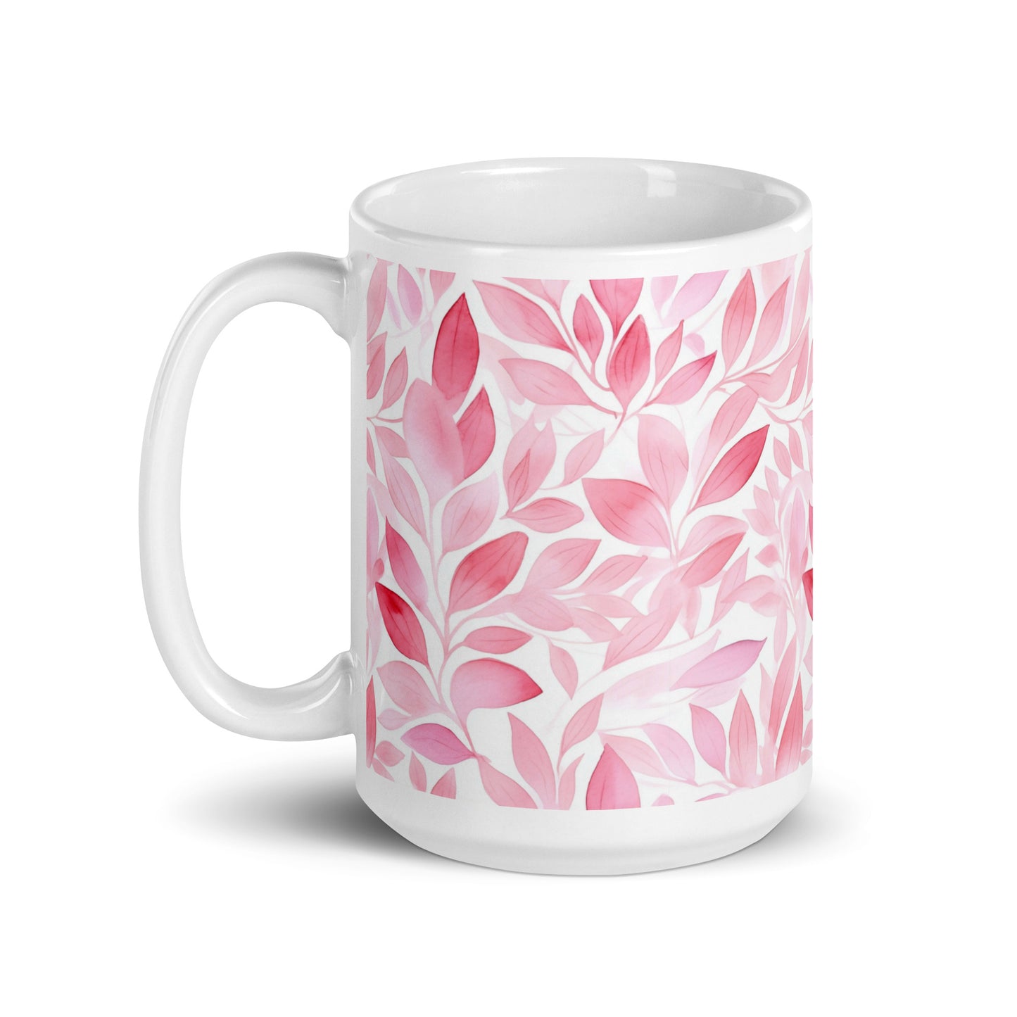 Understory — Blush ceramic coffee mug - 15oz - handle on left