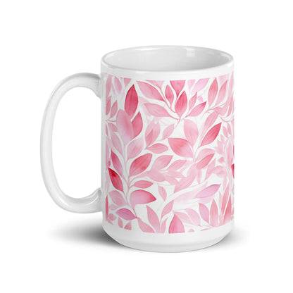 Understory — Blush ceramic coffee mug - 15oz - handle on left