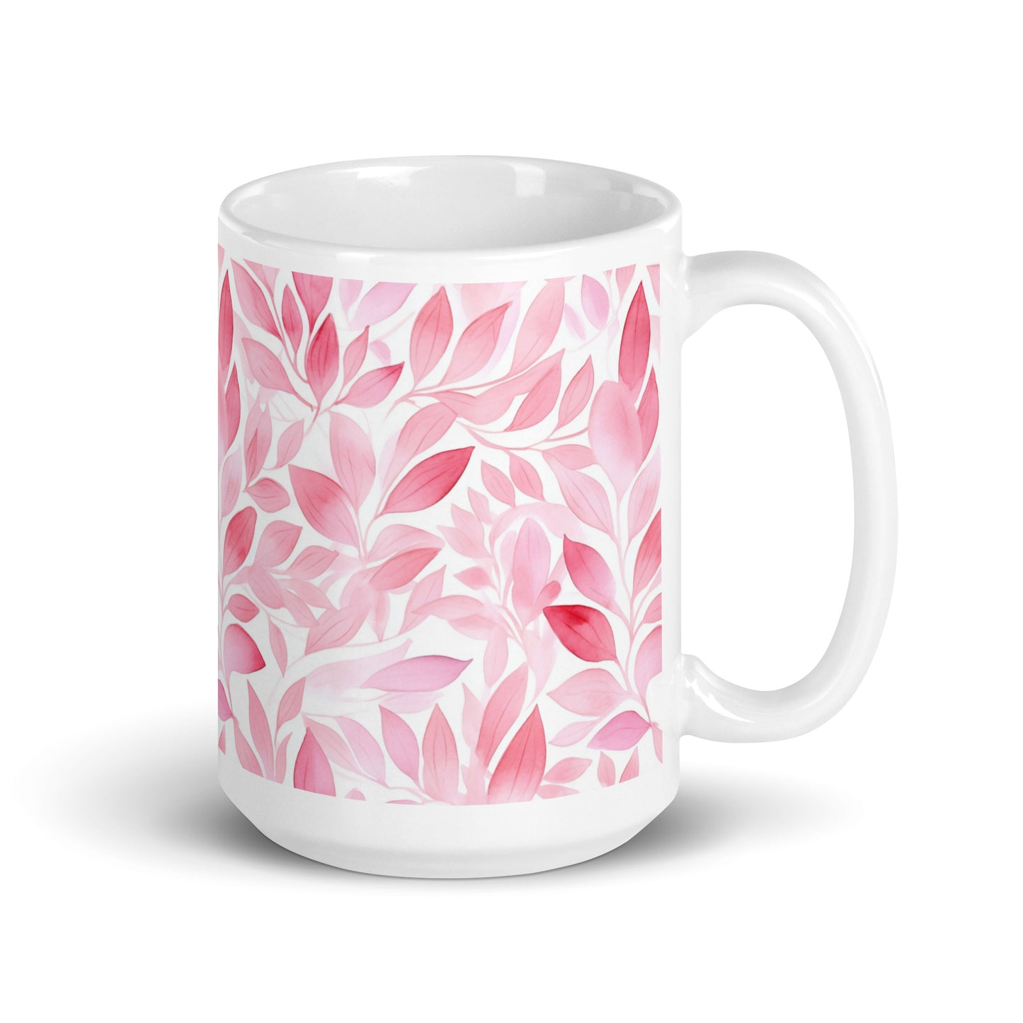 Understory — Blush ceramic coffee mug - 15oz - handle on right