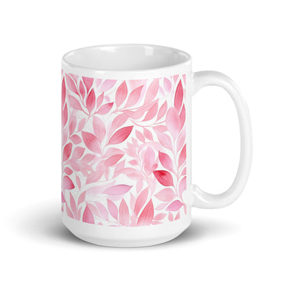 Understory — Blush ceramic coffee mug - 15oz - handle on right