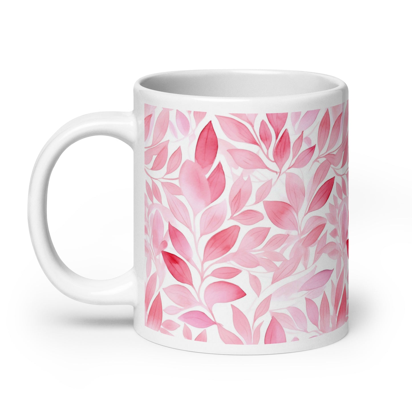 Understory — Blush ceramic coffee mug - 20oz - handle on left