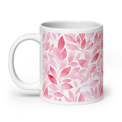 Understory — Blush ceramic coffee mug - 20oz - handle on left