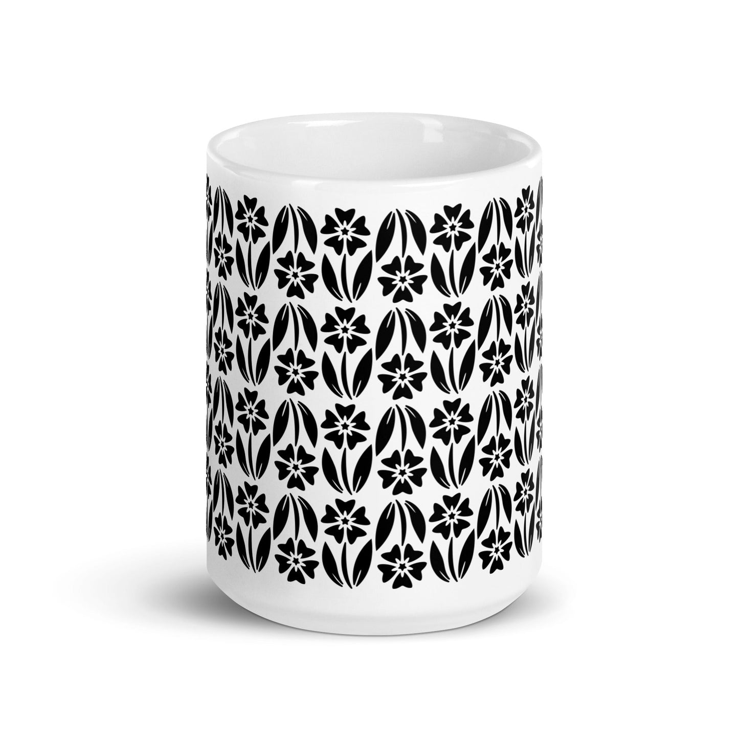 Woodcut — Cosmos ceramic coffee mug - 15oz - front view
